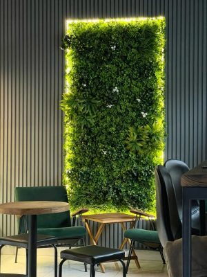 Zelený panel s LED podsvietením